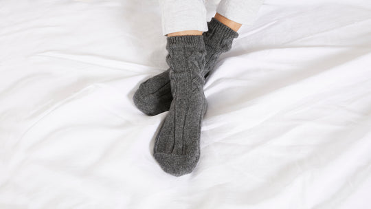 Cashmere Cable Socks