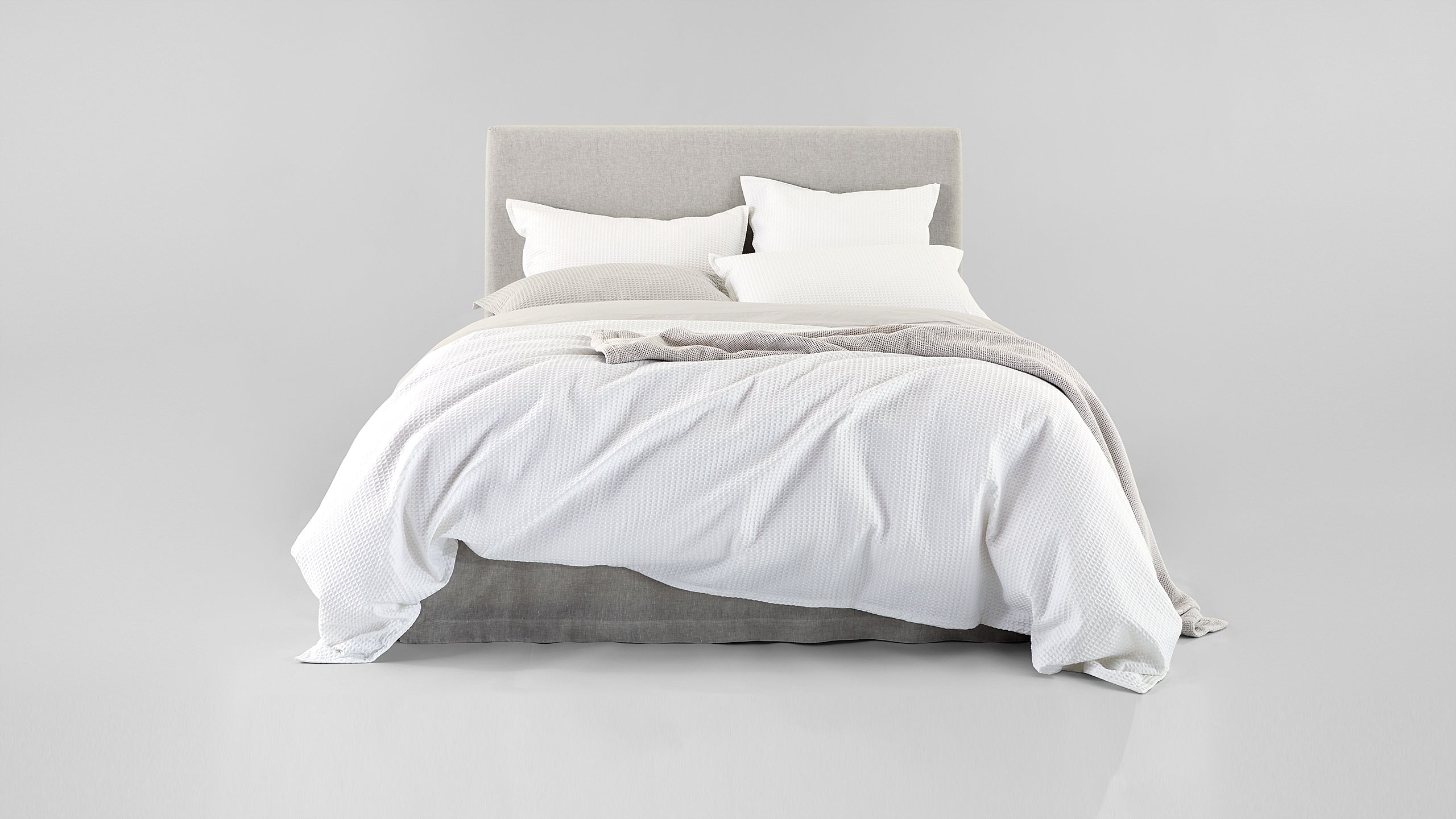 Meko 100% Egyptian Cotton Quilt Cover Waffle Texture Abode Living